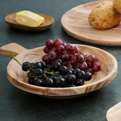 ACACIA CHIC Plato Hondo Con Asa Natural