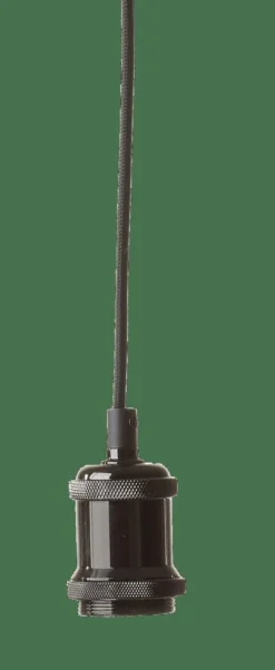 ALU Lámpara Colgante Negro, Metal