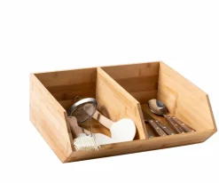 BAMBOO Caja De Almacenaje Maceta Hierbas Natural
