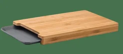 BAMBOO Tabla Para Cortar Con Recipiente Gris, Natural