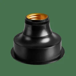 BATI Soporte Lámprar Pila E27 Negro