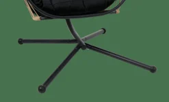 BAZAI Silla Colgante Con Soporte Negro