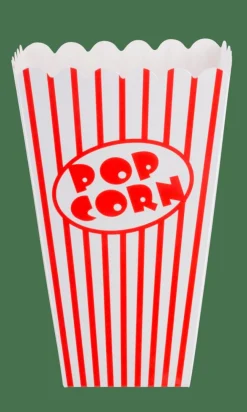 CINEMA Vaso De Palomitas Juego De 8 Blanco, Rojo