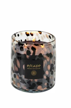 ESCAPE INDIAN INSPIRATION Vela Perfumada En Vaso Negro, Cobrizo, Multicolor