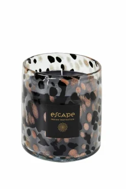 ESCAPE INDIAN INSPIRATION Vela Perfumada En Vaso Negro, Cobrizo, Multicolor