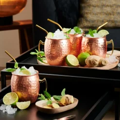 FANCY Cañas Para Cóctel Con Escobilla Plateado