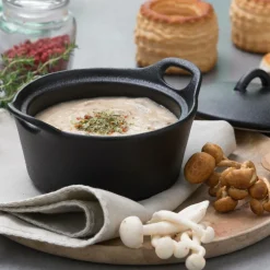 FERO Cazuela Para Horno Con Tapa 40 CL Negro