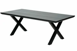 FORMAX Mesa De Jardín Con Patas En X Negro