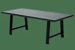 FORMAX Mesa De Jardín Con Patas En X Negro