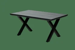 FORMAX Mesa De Jardín Con Patas En X Negro/blanco