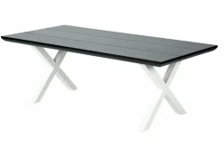 FORMAX Mesa De Jardín Con Patas En X Negro/blanco
