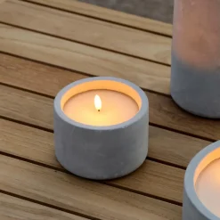 FUEGO Vela Led Solar Gris Claro