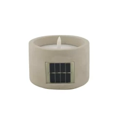 FUEGO Vela Led Solar Gris Claro