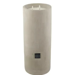 FUEGO Vela Led Solar Gris Claro