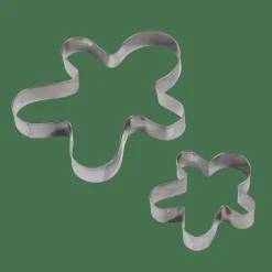 GINGERBREAD Moldes Juego De 2 Plateado