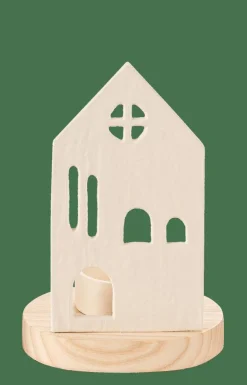 HOME Soporte Para Vela Pequeña Blanco, Natural
