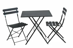 IMPERIAL Conjunto Bistro Cuadrado Negro
