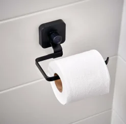 INDUSTRIA Soporte Papel Higién Con Ventosa Negro