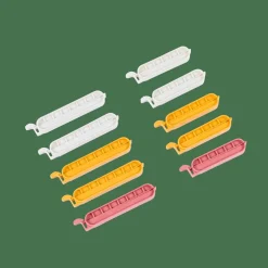 KLIPPER Clips De Cierre Juego De 10 Mezcla De Colores Gris, Amarillo Oscuro, Terracota