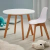 MATHIAS Silla Para Niños Blanco, Natural