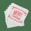 MERRY CHRISTMAS Paquete De 20 Servilletas Rojo