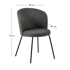 OLIVIER Silla De Comedor Gris