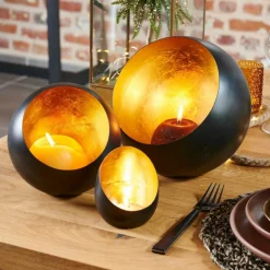 ORION Soporte Vela Pequeña Negro