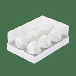 POLA Velas Peq Oso Polar Juego De 6 Blanco