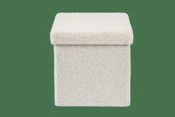 STOR Puf Plegable Función Almac. Blanco