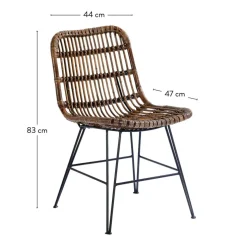 SUMATRA Silla De Comedor Negro, Marrón