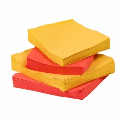 UNI Juego De 20 Servilletas Negro