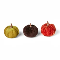 VELVET Calabaza Decorativa Juego De 3 Multicolor