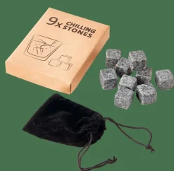WHISKEY Piedra Enfriarbebida Juego De 9 Gris Oscuro