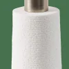 WHITE ELEGANCE Dispensador De Jabón Blanco, Plateado