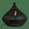 ZALOU Lámpara De Mesa Negro
